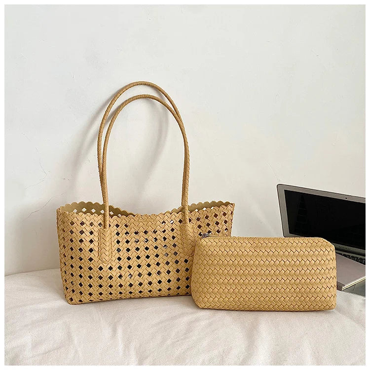 Fashion Woman Shoulder Bags for Women 2026 Brand Luxury Designer Bag Female Totes Purses Ladies Woven Shoulder Handbag Summer
