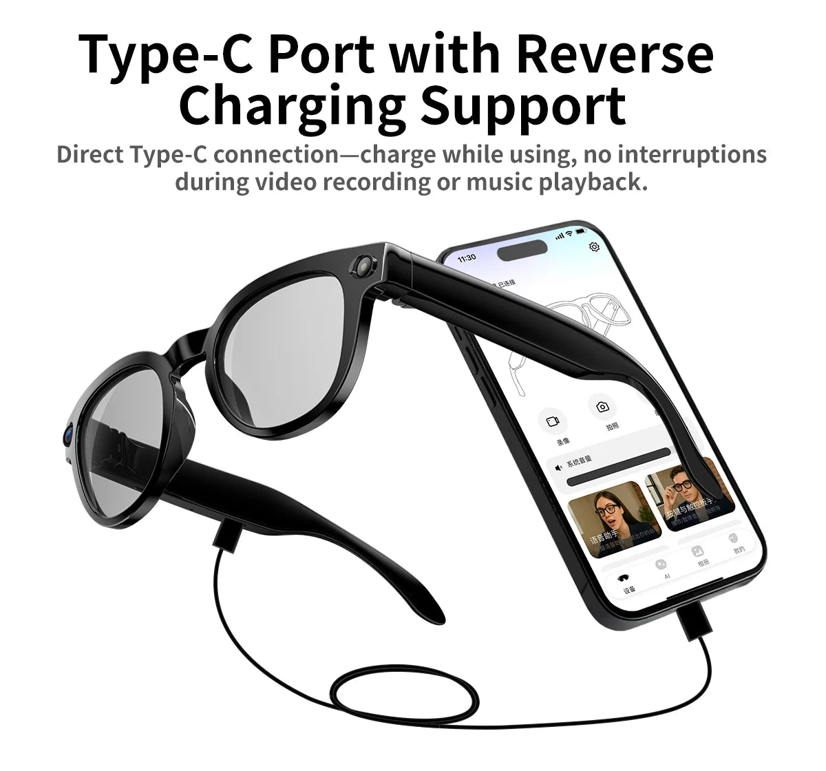 2026 AI Smart Glasses 800W Pixel Camera Translation Glasses Photo Video Recording Bluetooth 5.4 Call Waterproof Smart Sunglasses