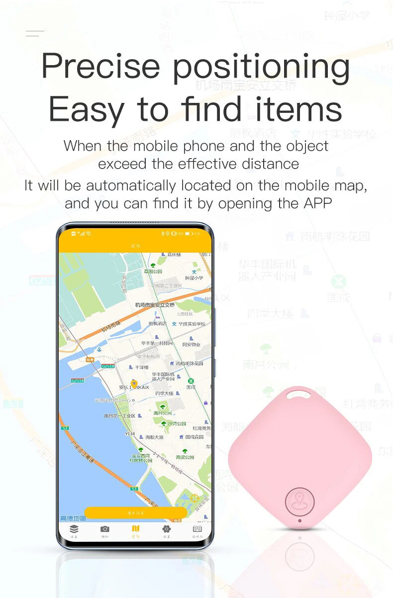 Mini GPS Locator AntiLost Alarm Wallet Keychain Smart Tag Bluetooth Tracer Keychain Dog Pet Child Tracker Key Finder Accessories