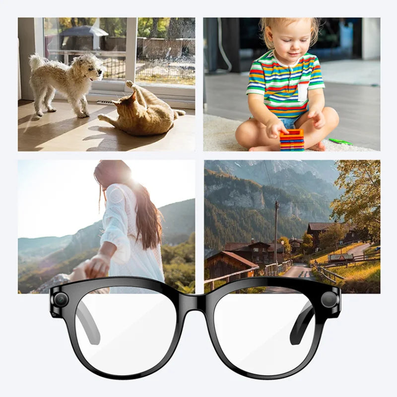 AI Smart Glasses 800W Shooting Camera HD Photo Video Voice Call Translation Waterproof Bluetooth AI Motorcycle Glasses