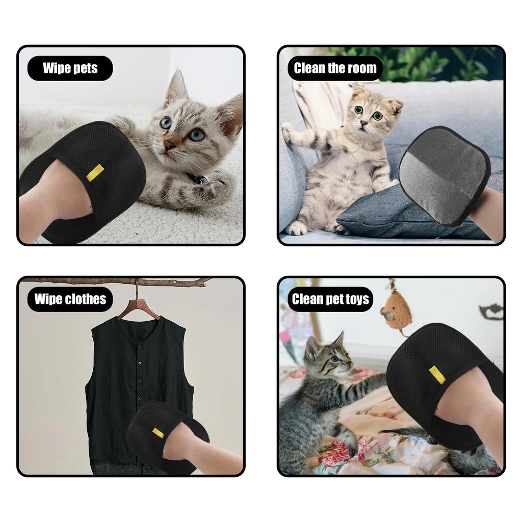 Guante reutilizable quitapelos para mascotas y tapicerías