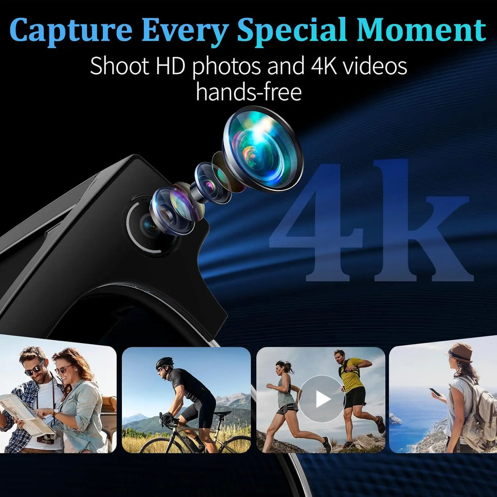2026 Smart AI Glasses 4K HD 800W Camera 32GB Memory 140+ Translation ChatGPT Music Play Photos &Video Shoot Sunglasses Men Women