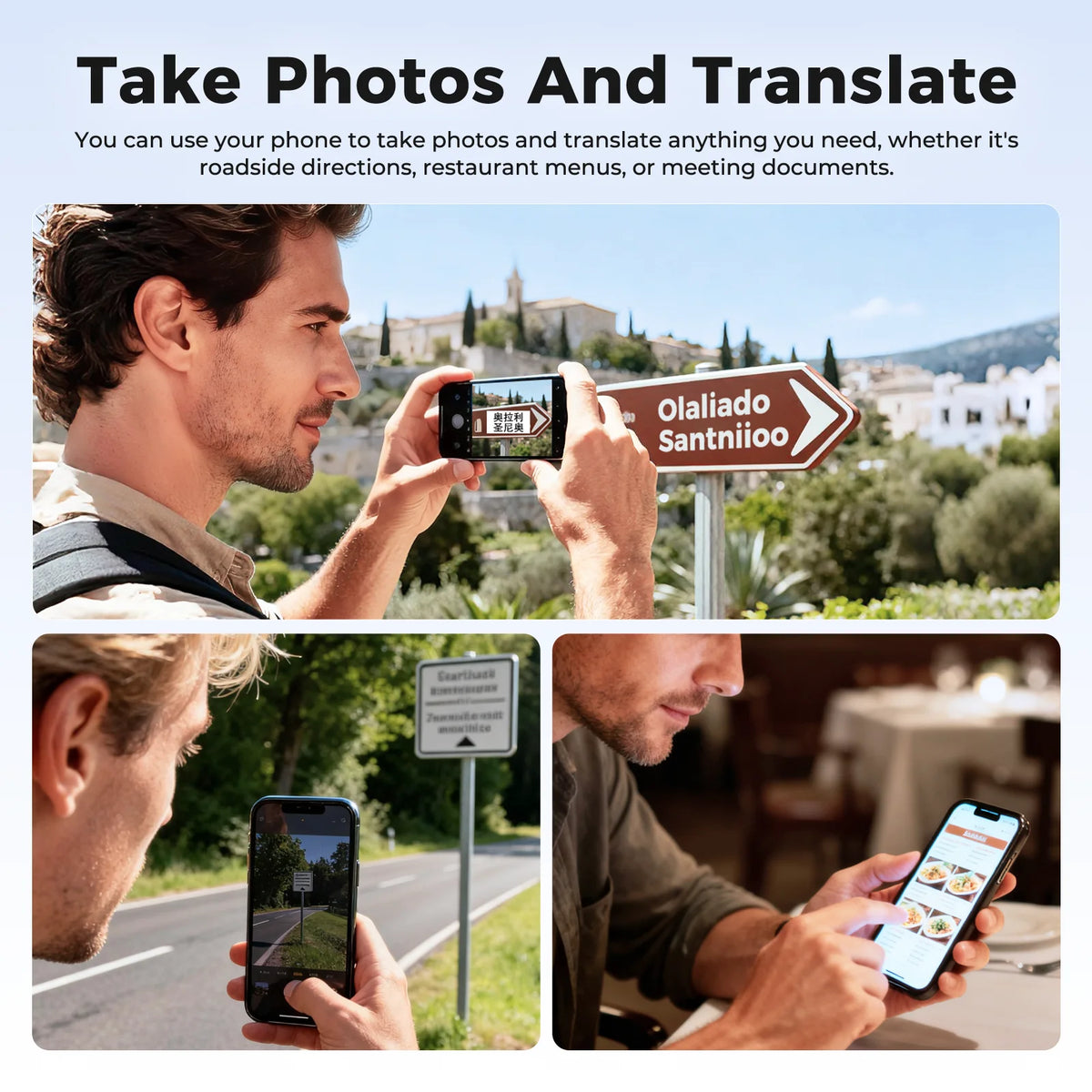 Wireless Bluetooth AI Voice Translator ZNP Magnetic Ultra-thin 150+ Languages Portable Phone Stand Supports Offline For Office