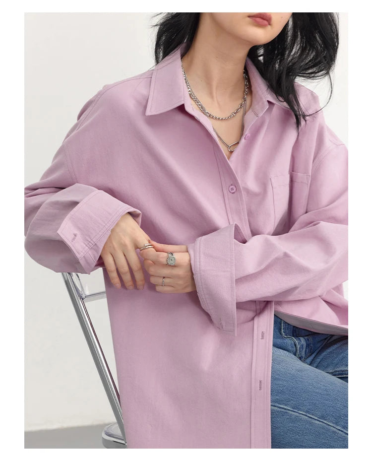 CHIC VEN Korean Women's Long-sleeved Shirt Loose Woman Tops Fashion Woman Blouse Office Lady Coat 2025 Spring Autumn Clothing