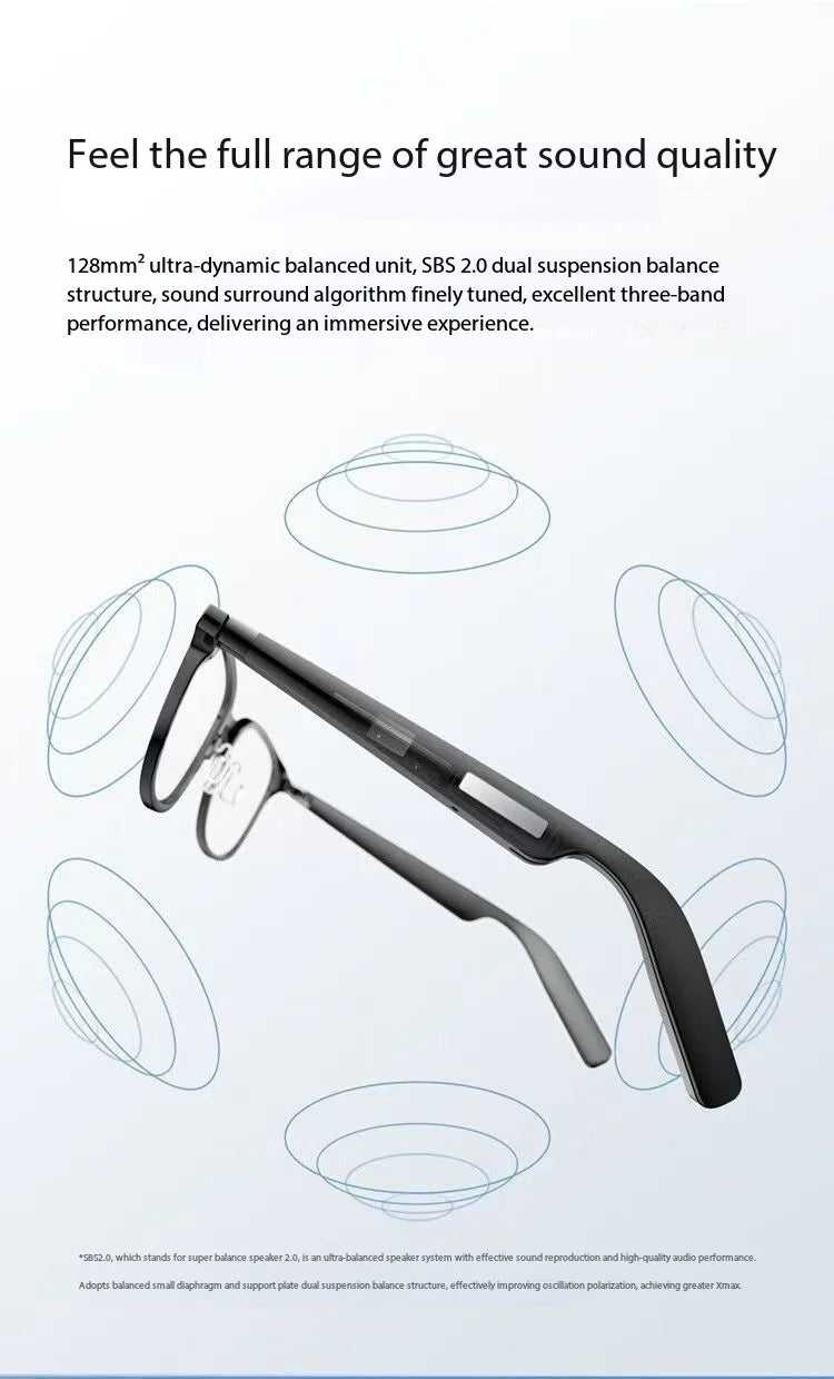 Original Xiaomi Mijia Smart Audio Glasses Open Ear Bluetooth Headphones Wireless Stereo Music & Hands-Free Calling Smart Glasses