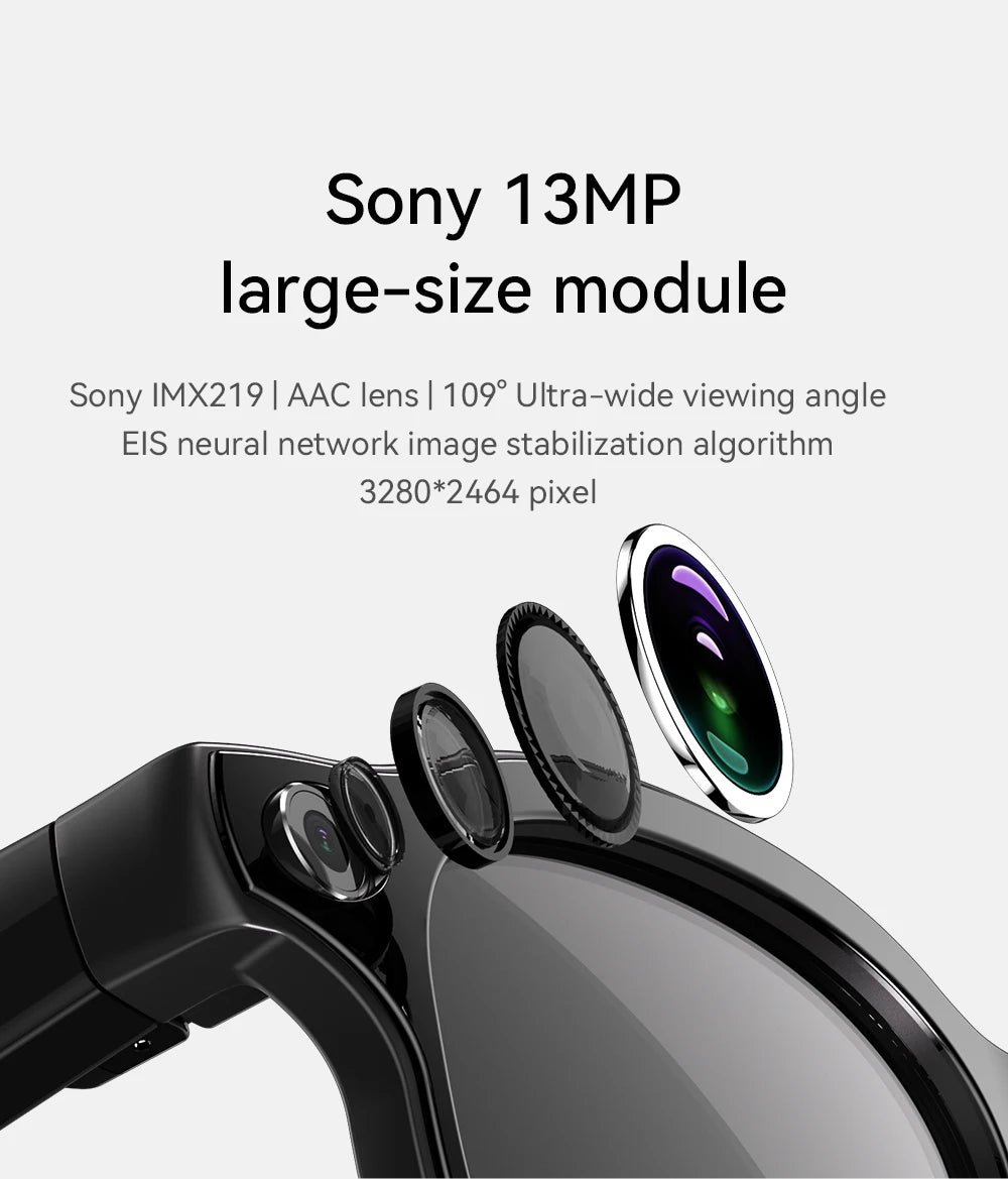 2026New AI Smart Glasses 3Lens 13MP Camera 4K Video Recording 100+ AI Languages Translation Sunglasses Bluetooth Call Music Play