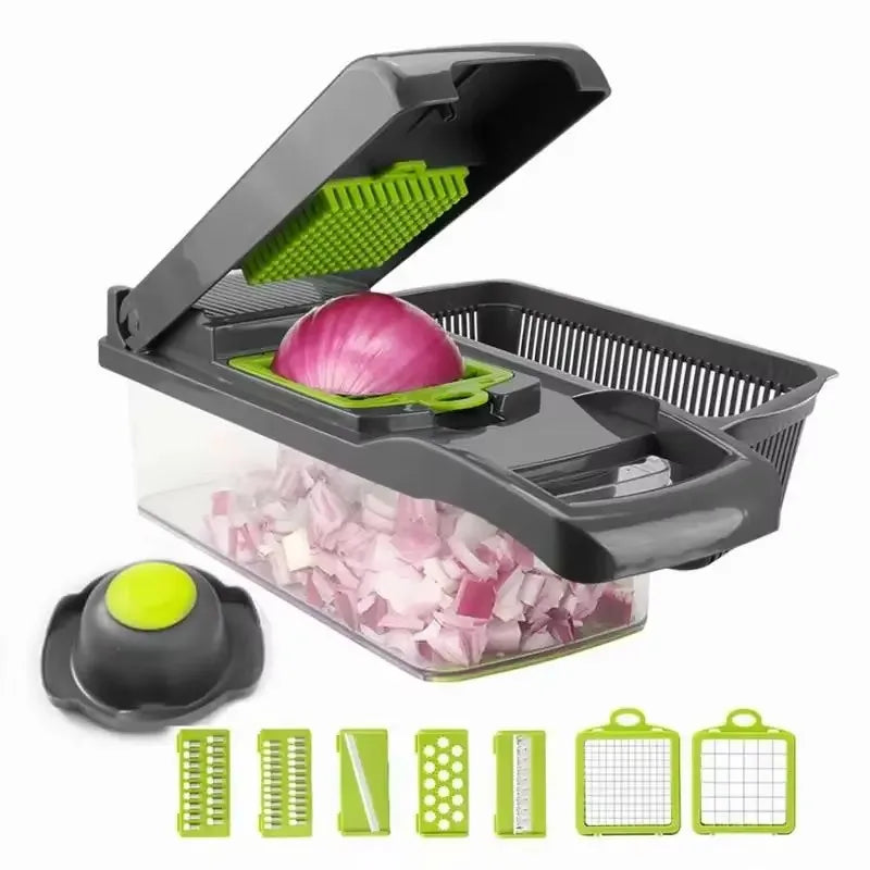 Cortador y rallador multifunción 9 en 1 para cocina