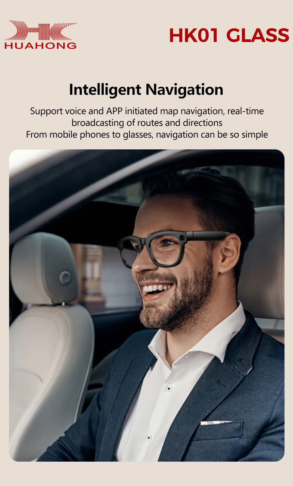 GML5.2 AI New Smart Glasses 1300W Camera Live Streaming Real-Time Translation Meeting Assistant Audio And Video Calls AI Glasses