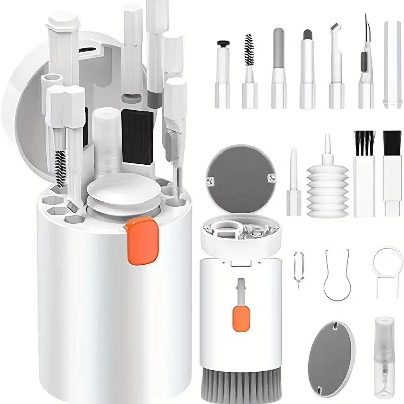 20-in-1 Cleaner Kit Computer Keyboard Brush Earphones Cleaning Pen Camera Cleaning Spray Bottle Cleaning Tools Keycap Puller Set