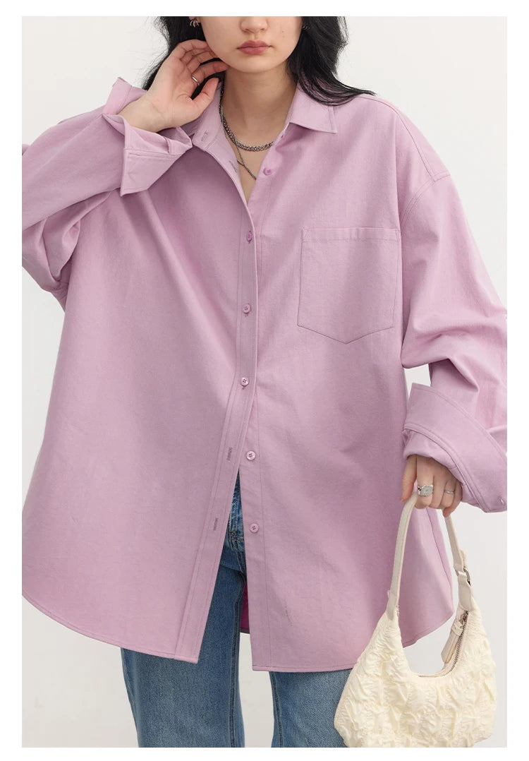 CHIC VEN Korean Women's Long-sleeved Shirt Loose Woman Tops Fashion Woman Blouse Office Lady Coat 2025 Spring Autumn Clothing