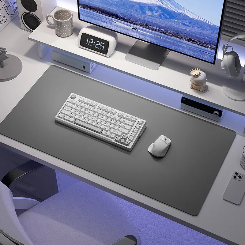 Leather Desk Mat Computer Mat for Desk Large Mouse Pad and Keyboard Mat Desk Protector for Office