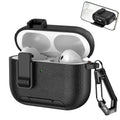 Funda protectora con mosqueton y soporte para AirPods