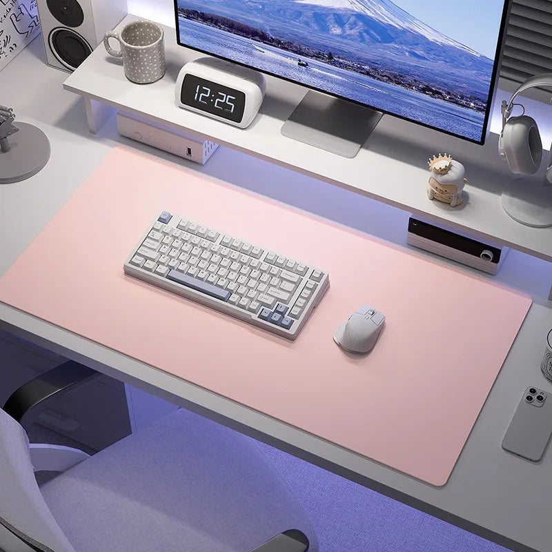 Leather Desk Mat Computer Mat for Desk Large Mouse Pad and Keyboard Mat Desk Protector for Office
