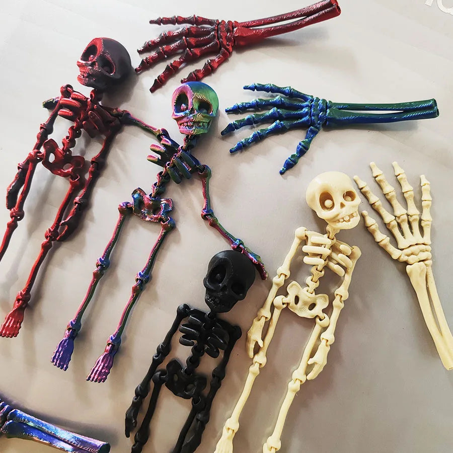 2pcs Personalized and Funny 3D Skeleton Claw Refrigerator Magnets Creative Refrigerator Magnets Halloween Decorative