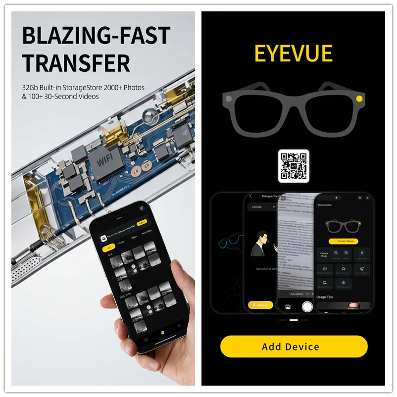 2026New AI Smart Glasses 1300W HD Camera Glasses Photo Recognition Video Record Translation Call Waterproof Sunglasses Men Women