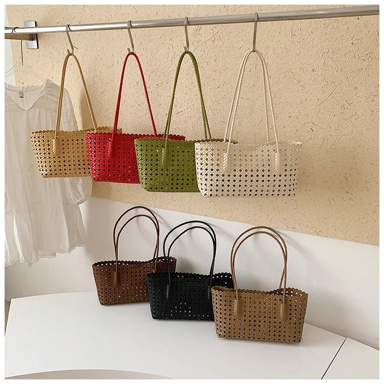 Fashion Woman Shoulder Bags for Women 2026 Brand Luxury Designer Bag Female Totes Purses Ladies Woven Shoulder Handbag Summer