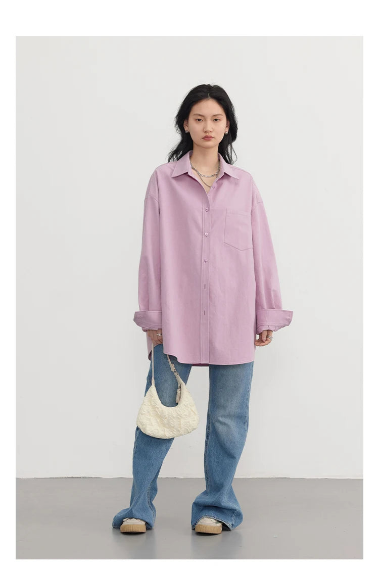 CHIC VEN Korean Women's Long-sleeved Shirt Loose Woman Tops Fashion Woman Blouse Office Lady Coat 2025 Spring Autumn Clothing