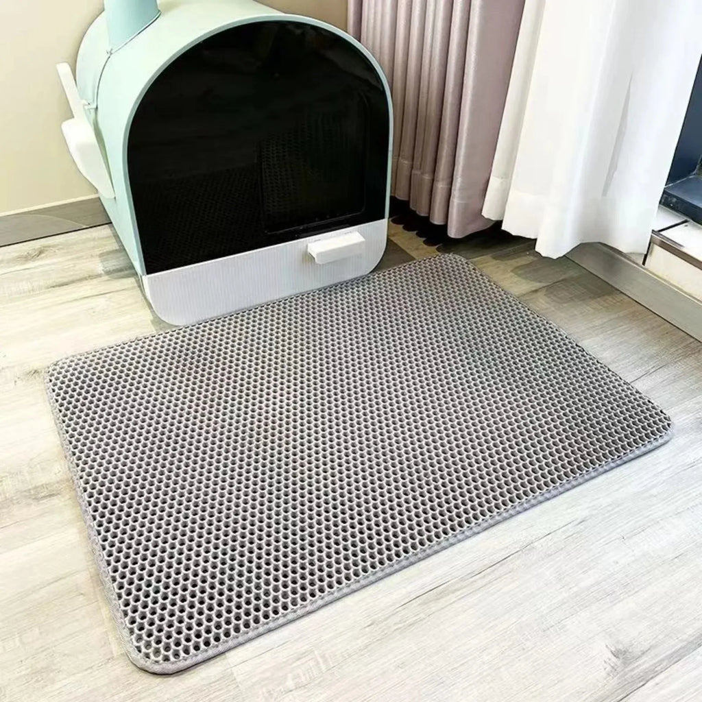 Cat Litter Mat Heavy Duty Waterproof 2 Layer Non Slip Washable Pet Floor Protector Litter Box Sand Stopper Pet Product