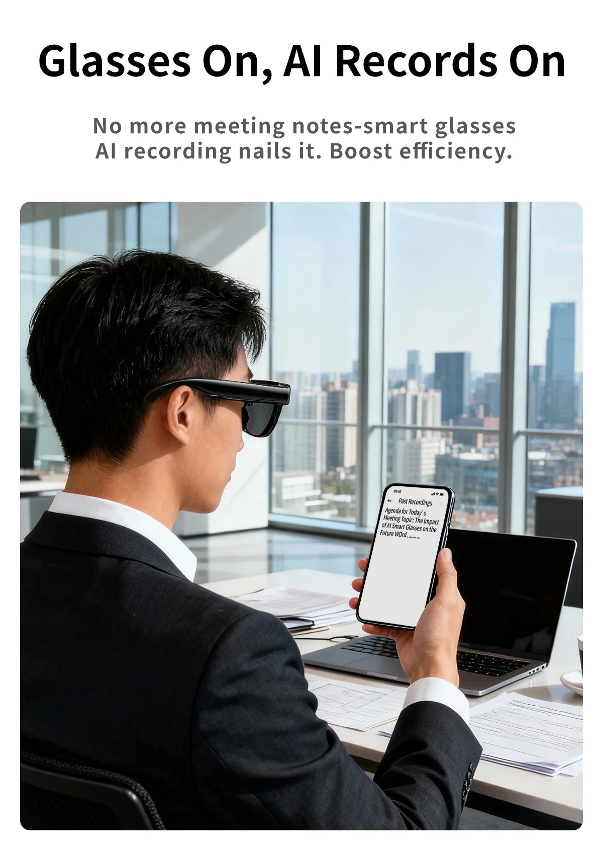 2026 AI Smart Glasses 800W Pixel Camera Translation Glasses Photo Video Recording Bluetooth 5.4 Call Waterproof Smart Sunglasses