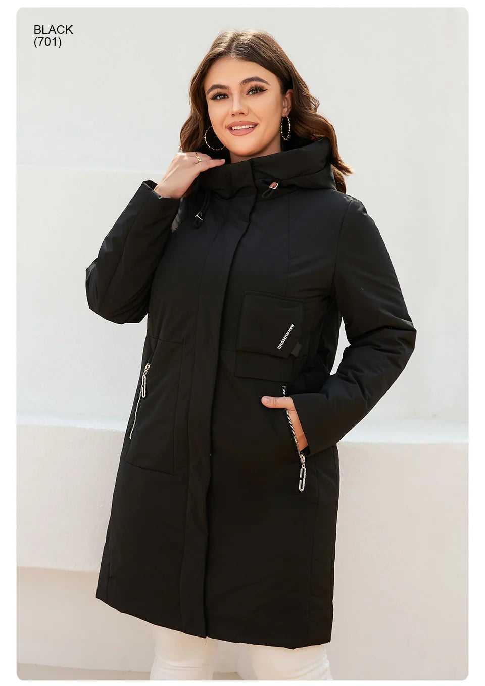 GASMAN women's jacket spring 2022 long Fashion Woman coat hooded waistline casual Outwear Brand High-Quality lady parkas 8293