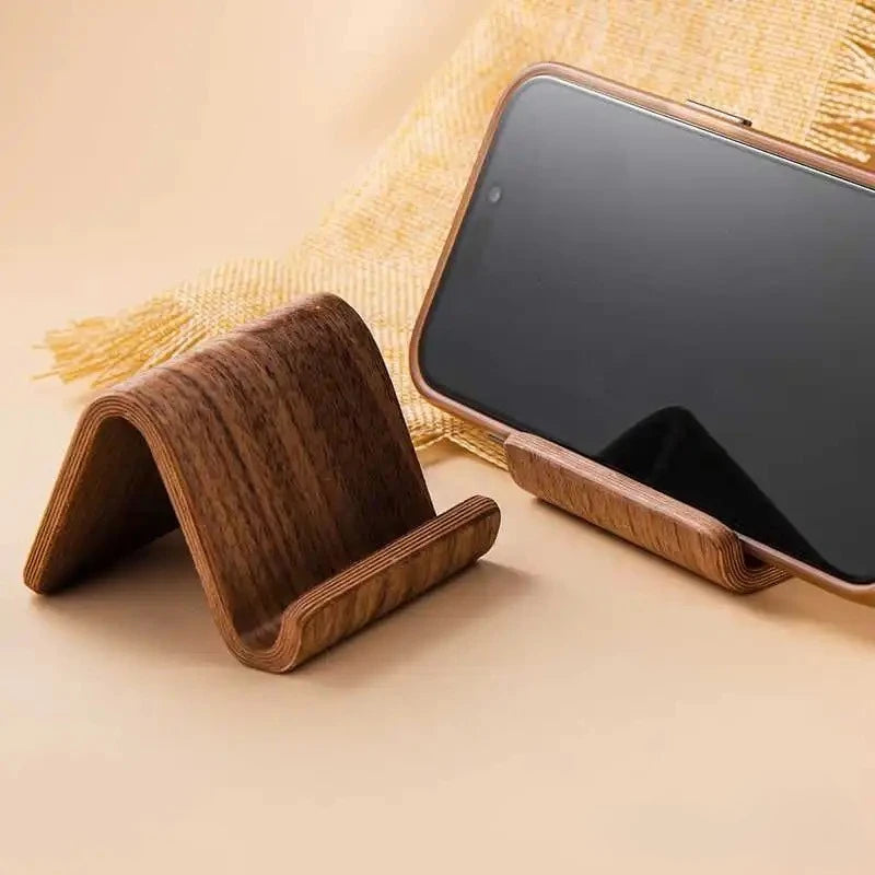 Soporte de madera 2 en 1 para movil y tarjetas