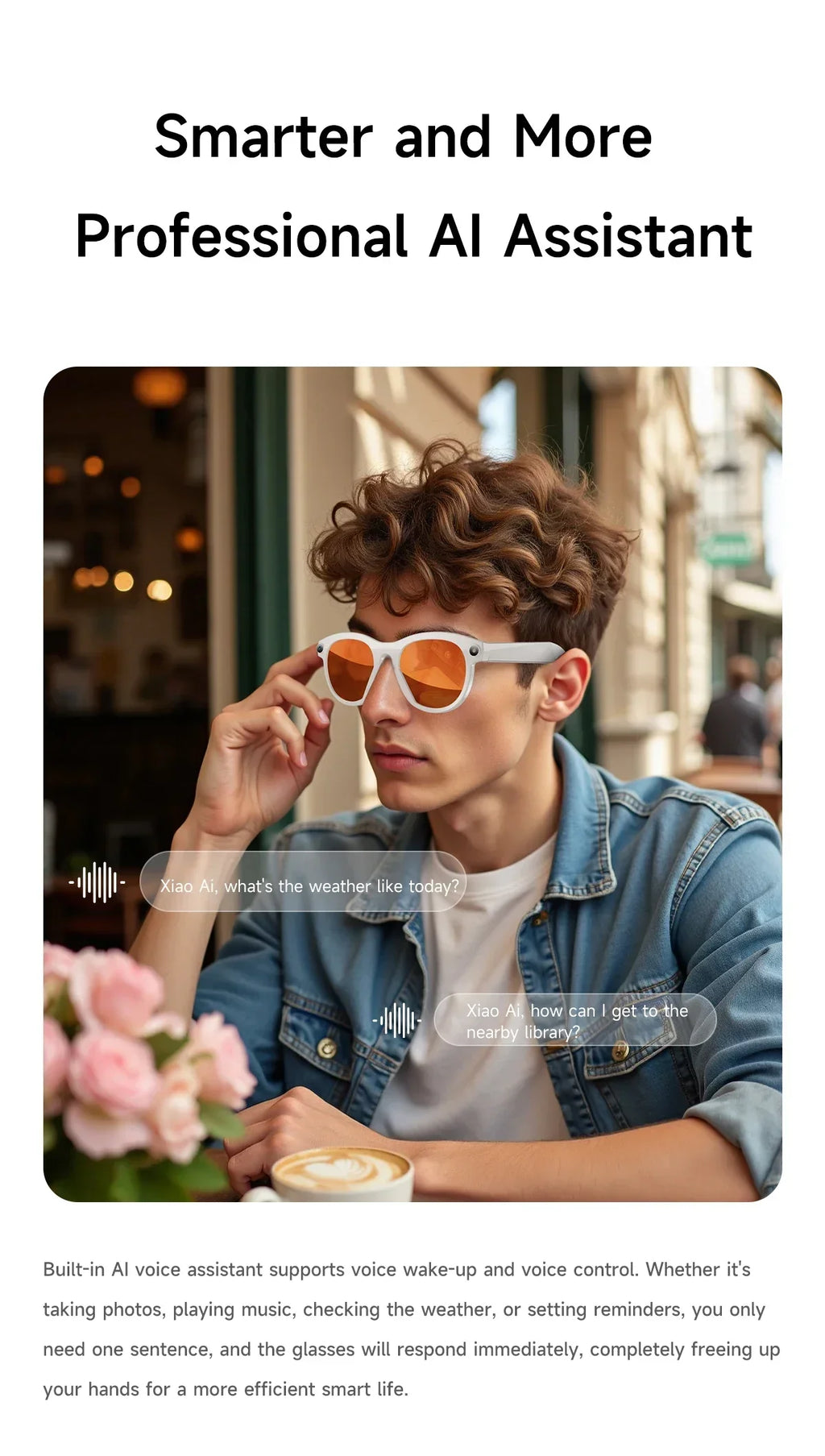 2026 New Smart Glasses  8MP Camera WiFi Bluetooth Touch Control IP65 Waterproof AI Translation Noise Cancelling AI Glasses Women