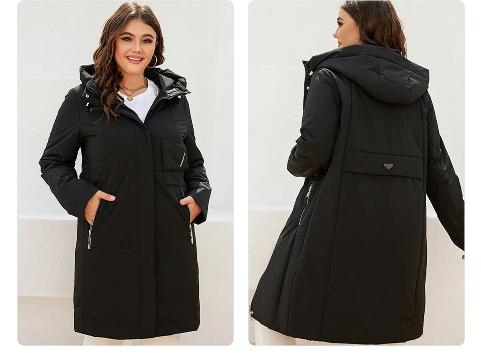 GASMAN women's jacket spring 2022 long Fashion Woman coat hooded waistline casual Outwear Brand High-Quality lady parkas 8293