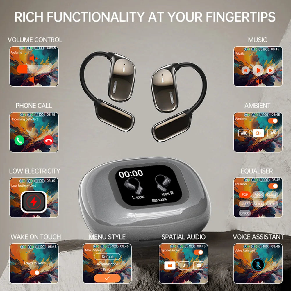 NEW Real Time AI Translation Earphones 144 Languages Translator Earbuds Wireless Bluetooth Headphones Ear Hook Smart Translator