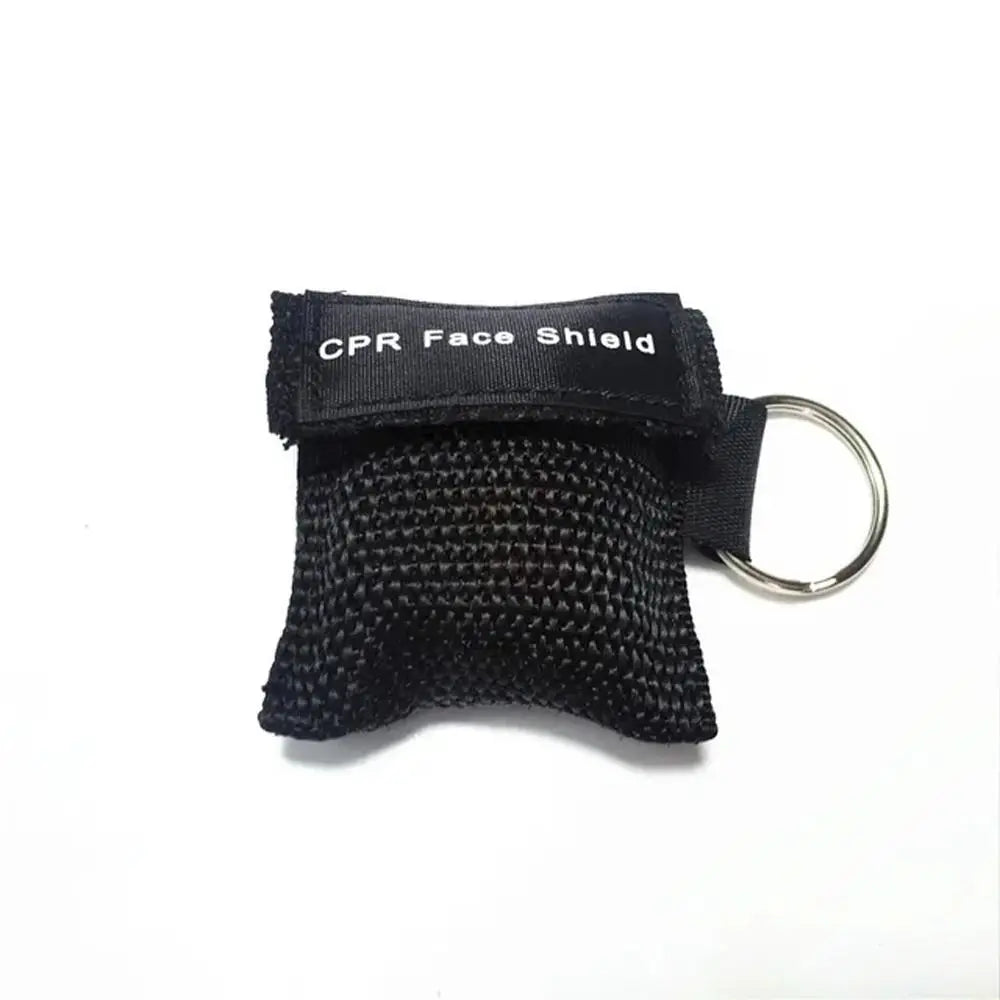 Disposable CPR Mask One-way Valve Professional Emergency Face Shield Mouth Breath Keychain Ring Resuscitator Mask Travel Pocket