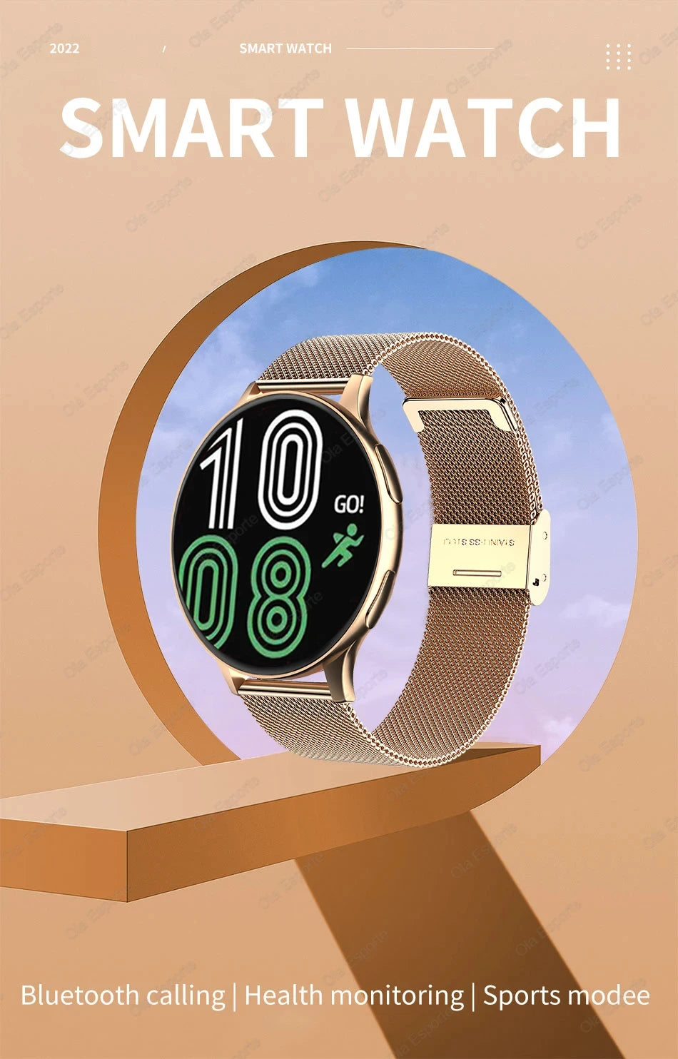 Smartwatch Women Watch 6 Health Monitoring Watch Waterproof Voice Assistant Bluetooth Call Smart Watch 2026 New Sport Watch Men
