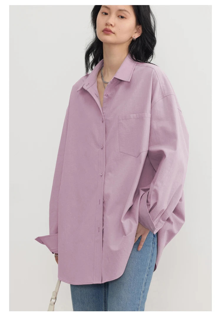 CHIC VEN Korean Women's Long-sleeved Shirt Loose Woman Tops Fashion Woman Blouse Office Lady Coat 2025 Spring Autumn Clothing