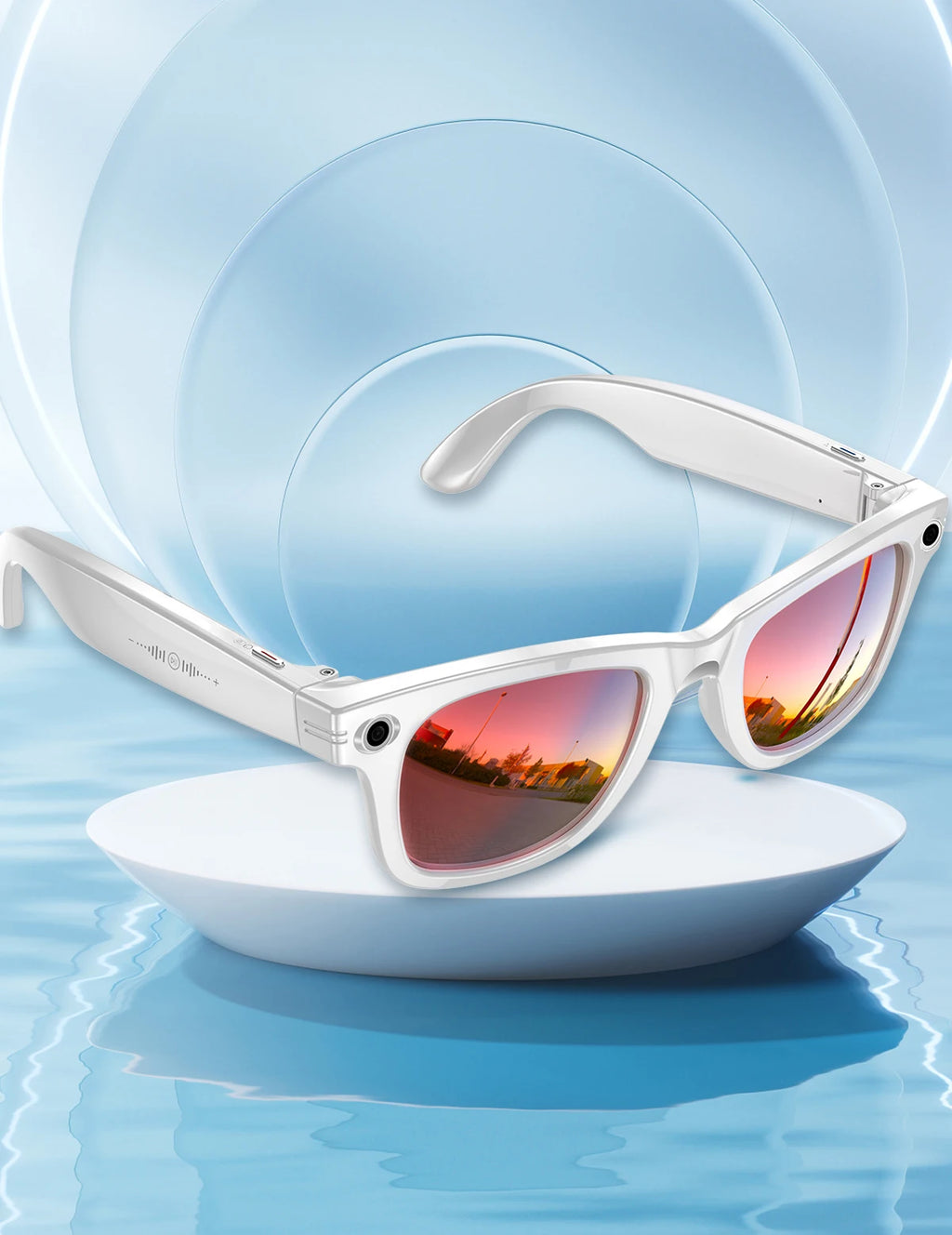 LIGE New AI Smart Glasses 1300W Pixel Camera 4K Video AI Translation Music Player BT Call Waterproof Color Change Sunglasses Men