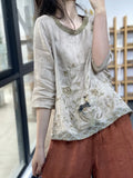 THHONE Summer Fashion Woman Tees 2025 Floral O-Neck T Shirt Tops Casual Vintage Patchwork Loose Embroidery Camisetas Top Mujer