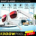 LIGE New AI Smart Glasses 1300W Pixel Camera 4K Video AI Translation Music Player BT Call Waterproof Color Change Sunglasses Men
