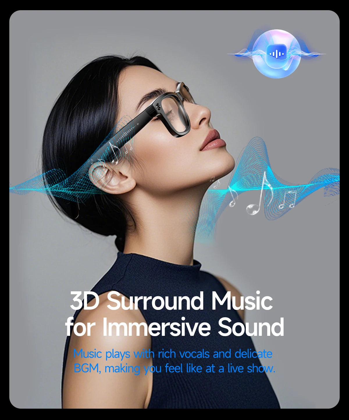 AI Smart Glasses with 8MP Camera Video Recording 100+ Languages Translation Sunglasses Bluetooth Call Music Play Men Women 2026