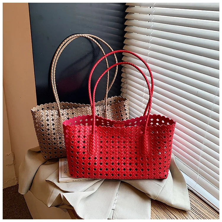 Fashion Woman Shoulder Bags for Women 2026 Brand Luxury Designer Bag Female Totes Purses Ladies Woven Shoulder Handbag Summer