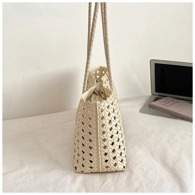 Fashion Woman Shoulder Bags for Women 2026 Brand Luxury Designer Bag Female Totes Purses Ladies Woven Shoulder Handbag Summer