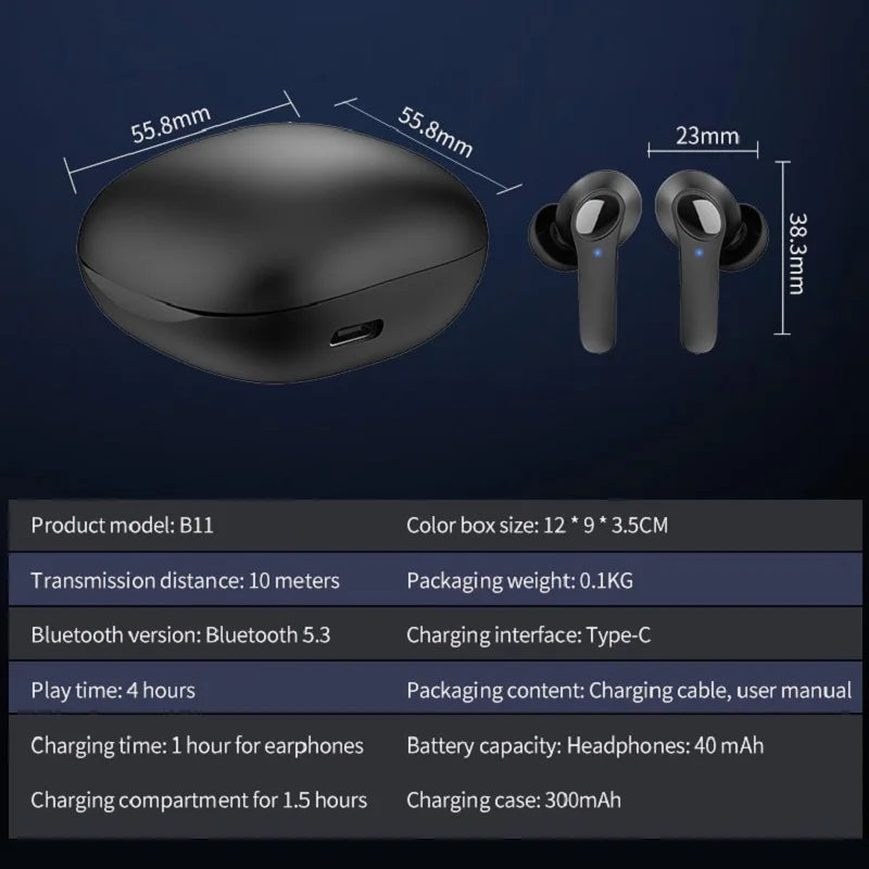 New Translation Headphones 144 Translanguages Instant Translate Smart Voice Translator B11 Wireless Bluetooth Translator Earphon