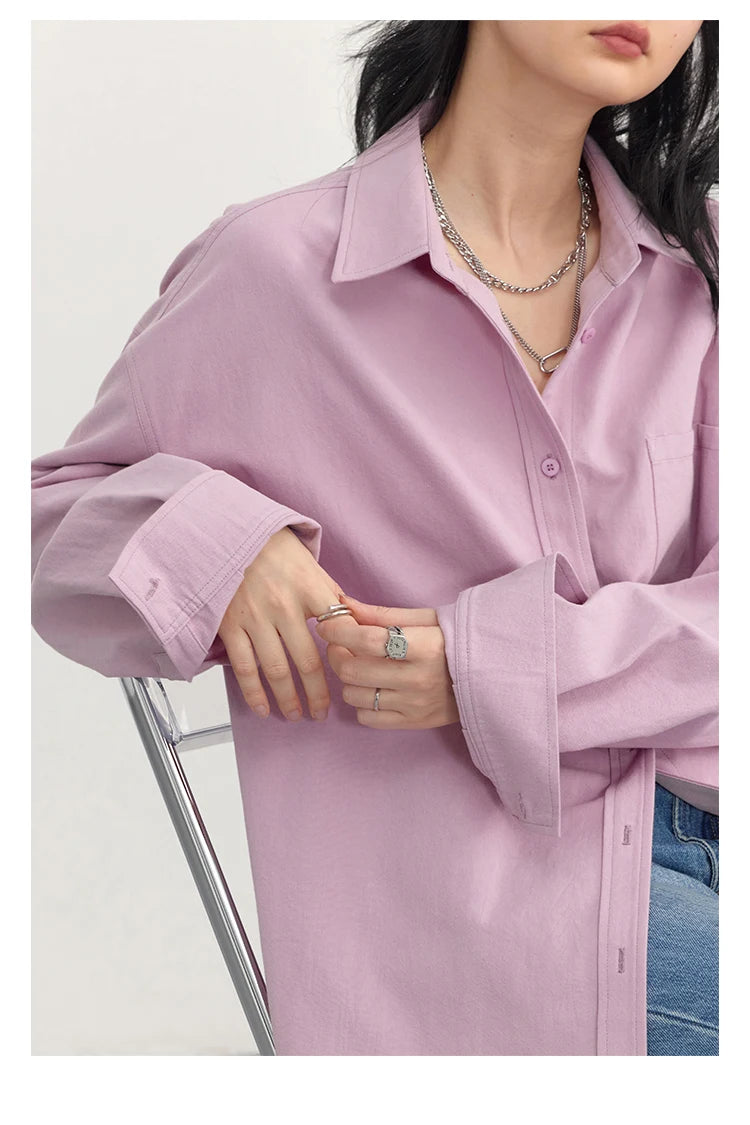 CHIC VEN Korean Women's Long-sleeved Shirt Loose Woman Tops Fashion Woman Blouse Office Lady Coat 2025 Spring Autumn Clothing