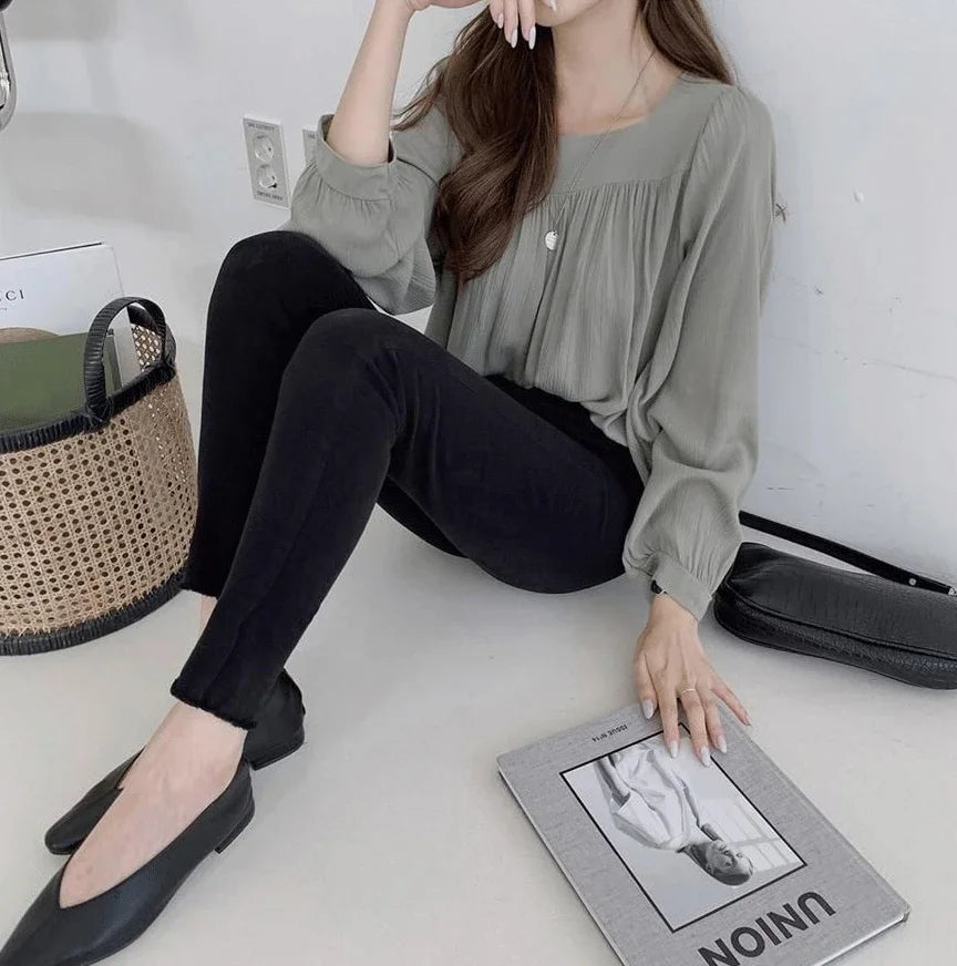 Simple White Shirts & Blouses For Women Crop Japanese Harajuku Fashion Woman Top Offer High Quality Clothing Trend 2025 Novelty