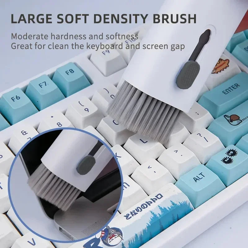 Keyboard Cleaning Brush Kit 7in1 Laptops Cleaner with Keycap Puller Multifunc Keyboard Brush Cleaning Set for Airpods Phone