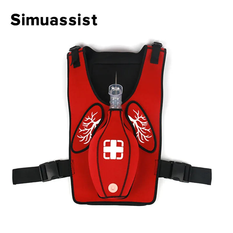 First Aid Training Heimlich Training Vest Choking Trainer with Tracheal Blockage Vest Wearable Adult Infarction Teaching Model