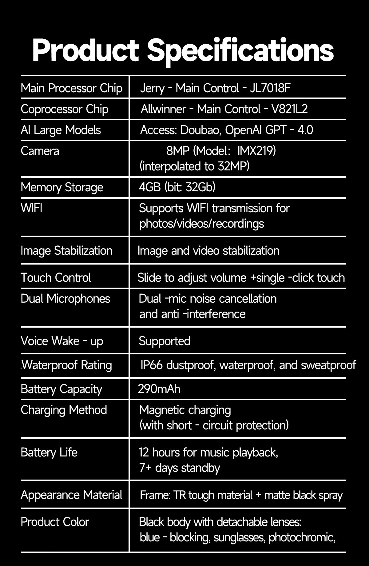 2026 New Smart Glasses with AI Intelligent Q&A Photography Recording Intelligent Translation 800W Camera Bluetooth Smart Glasses
