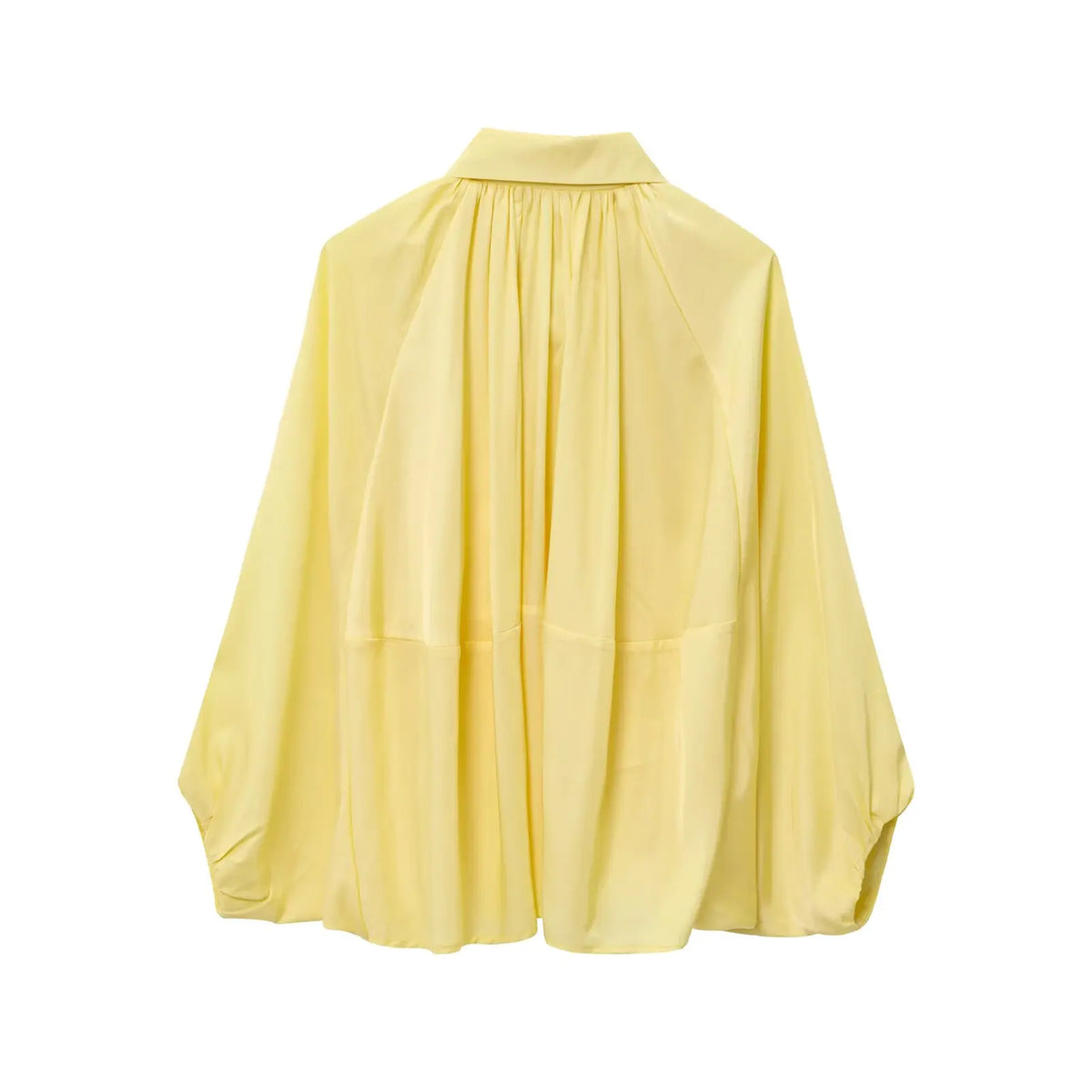 HH 2025 Fashion Woman Casual Zipper Design Solid Coat Spring Women Lapel Bat Sleeve Pleated Design Loose Jacket Top Mujer