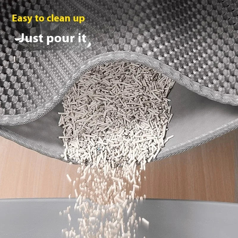 Cat Litter Mat Heavy Duty Waterproof 2 Layer Non Slip Washable Pet Floor Protector Litter Box Sand Stopper Pet Product