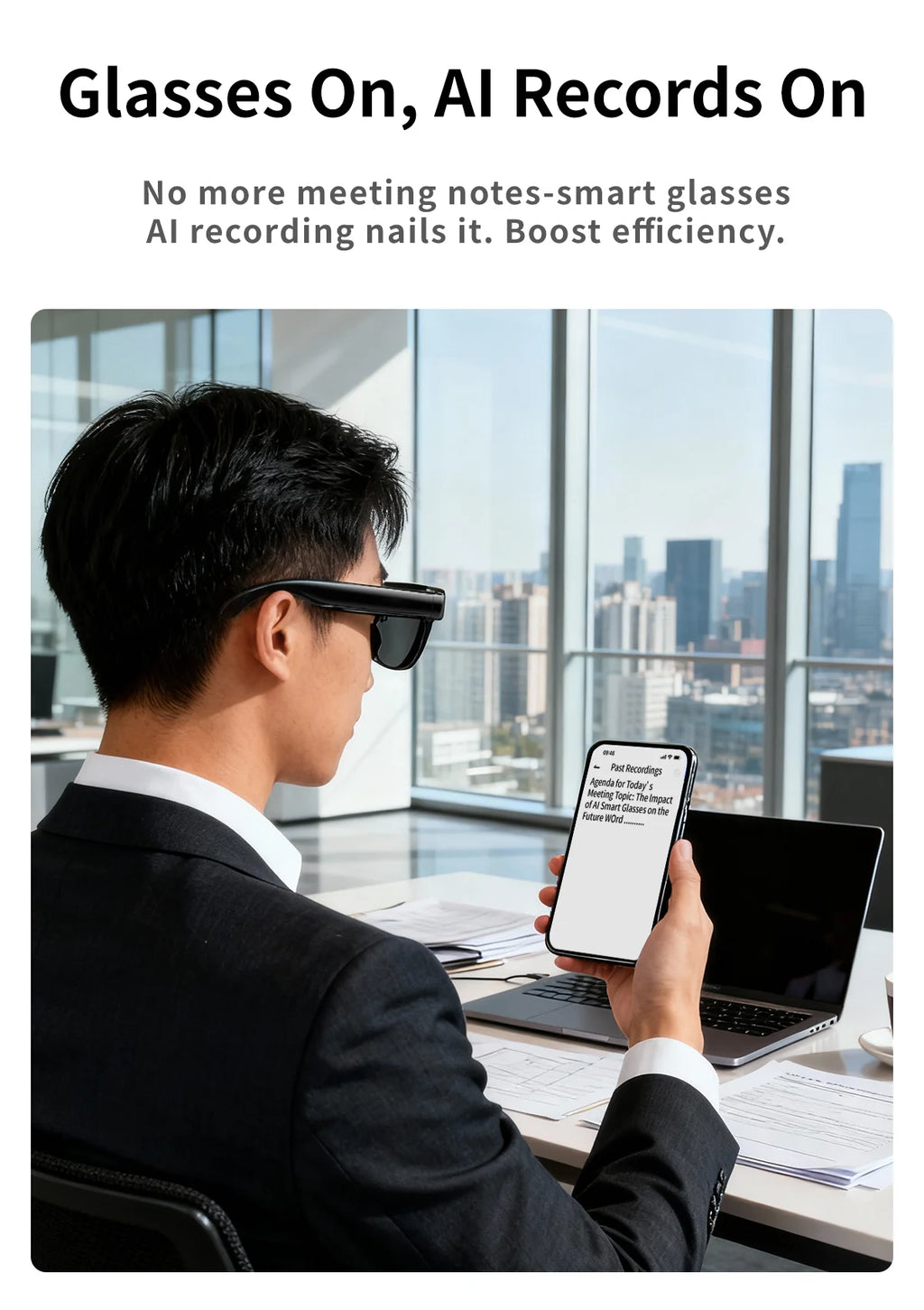 2026 AI Smart Glasses Translation Glasses 800W Pixel Camera Photo Video Recording WIFI Bluetooth 5.4 Waterproof Smart Sunglasses