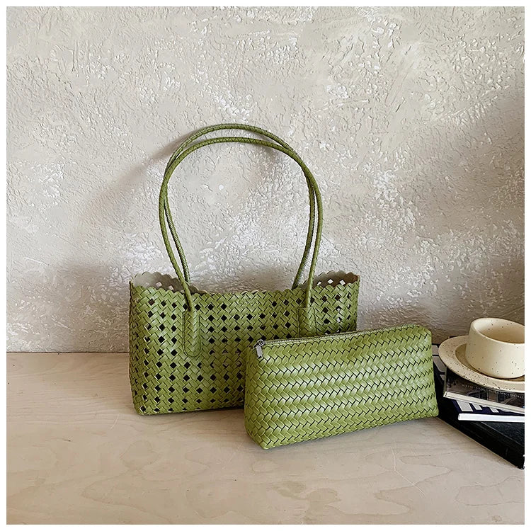 Fashion Woman Shoulder Bags for Women 2026 Brand Luxury Designer Bag Female Totes Purses Ladies Woven Shoulder Handbag Summer