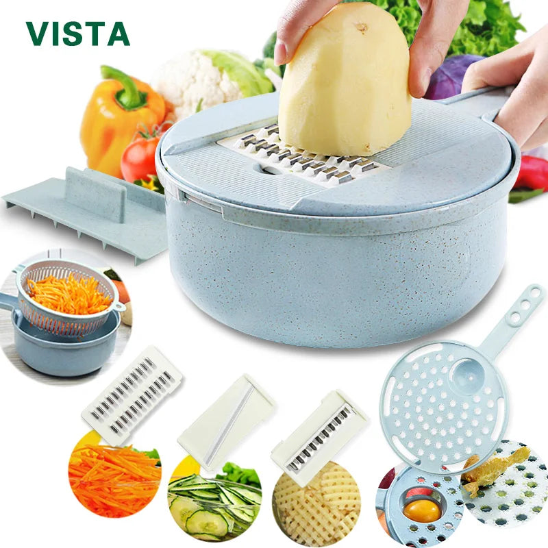 Cortador y rallador multifunción 9 en 1 para cocina