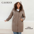 GASMAN women's jacket spring 2022 long Fashion Woman coat hooded waistline casual Outwear Brand High-Quality lady parkas 8293
