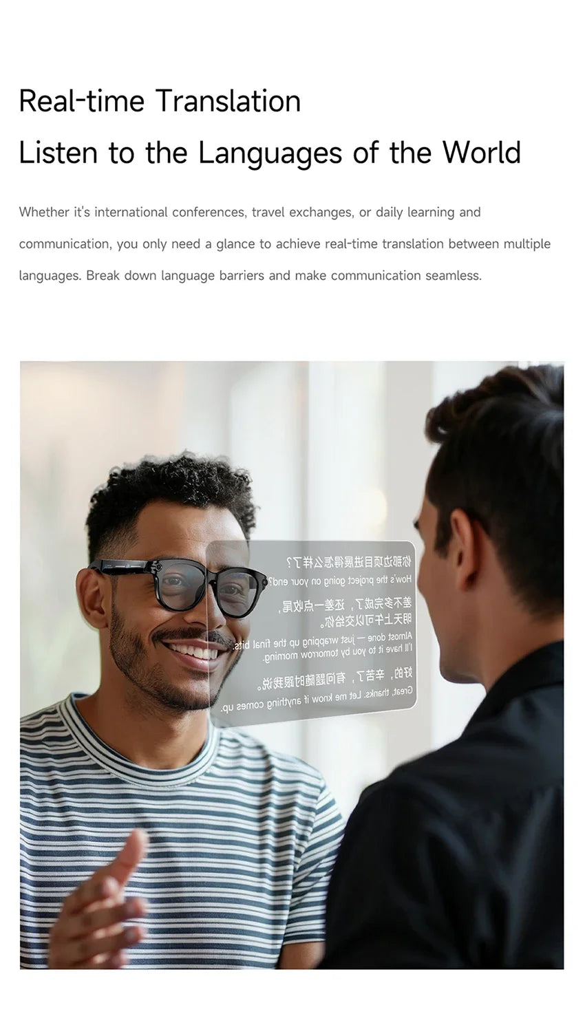 AI Smart Glasses 800W Shooting Camera HD Photo Video Voice Call Translation Waterproof Bluetooth AI Motorcycle Glasses